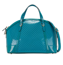 Guccissima Dome Bag, Patent, Blue, 309614520981, S, 1*
